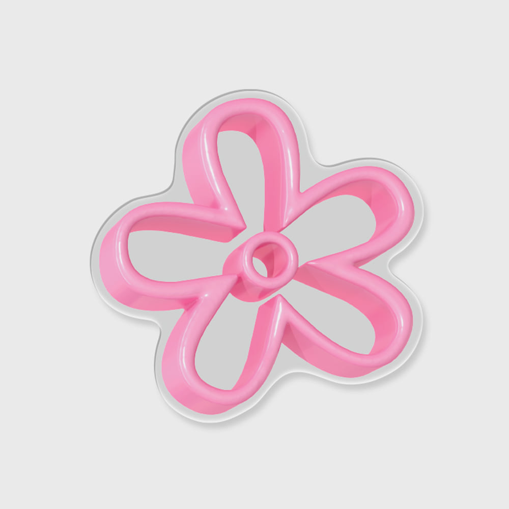 [아크릴스마트톡] pink line flower