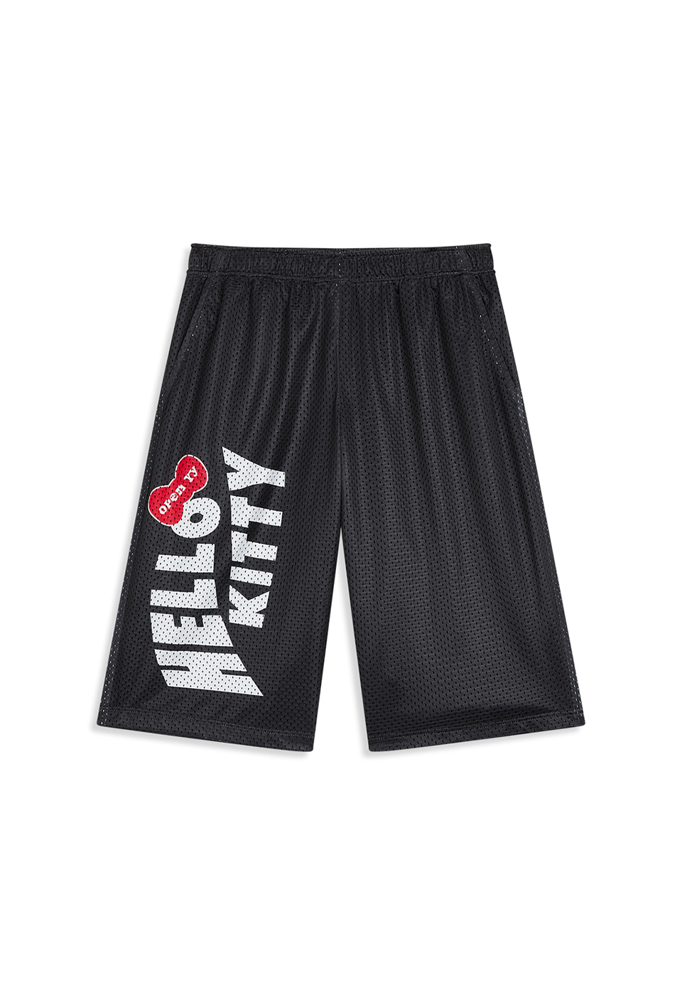 HELLO KITTY X YY MESH SHORTS, BLACK