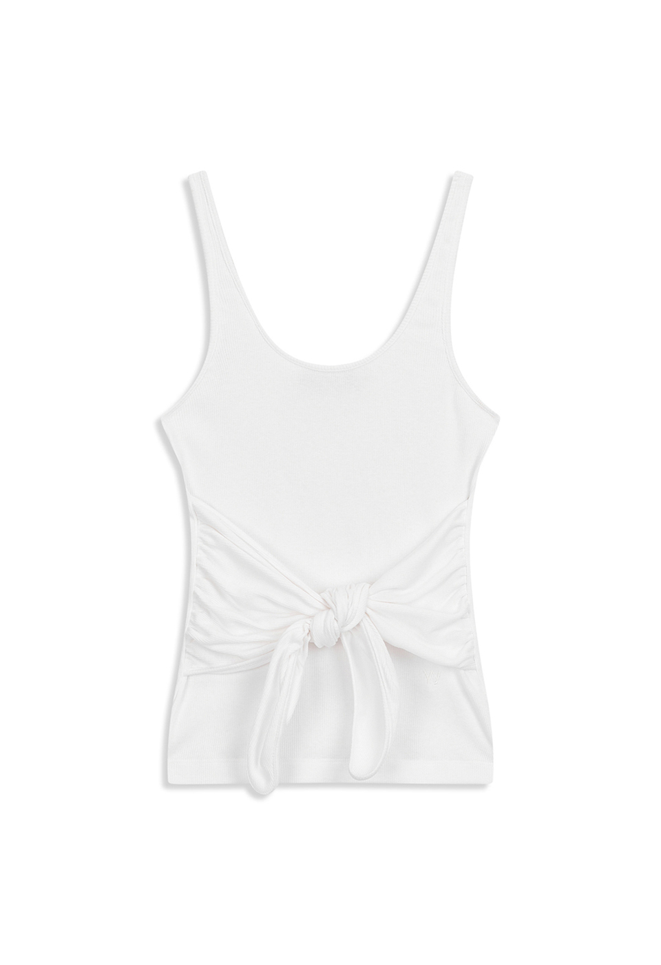 KNOTTED SLEEVELESS, WHITE