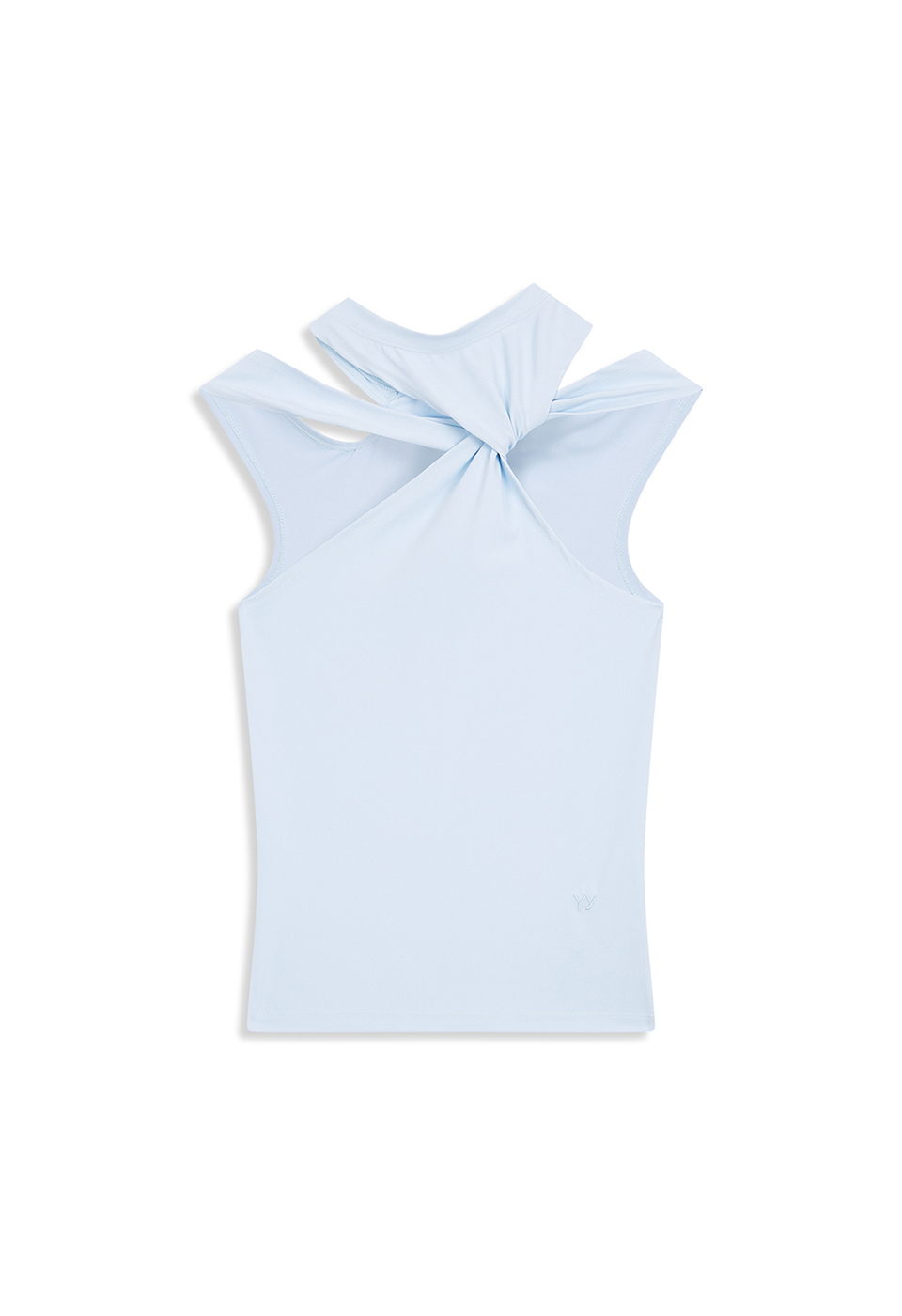 TWISTED CUT-OUT TOP, SKY BLUE