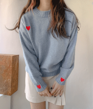 heart me 하트미♥ 자수 스웨터 (2color)