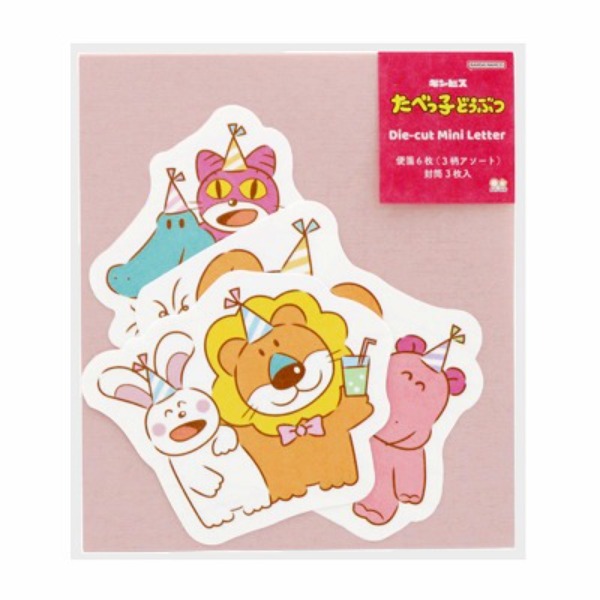 타벳코 동물 다이컷 미니 편지지 세트 : 핑크샐러드마켓