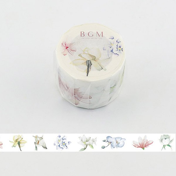 BGM 마스킹테이프 30mm : 만개한 꽃샐러드마켓