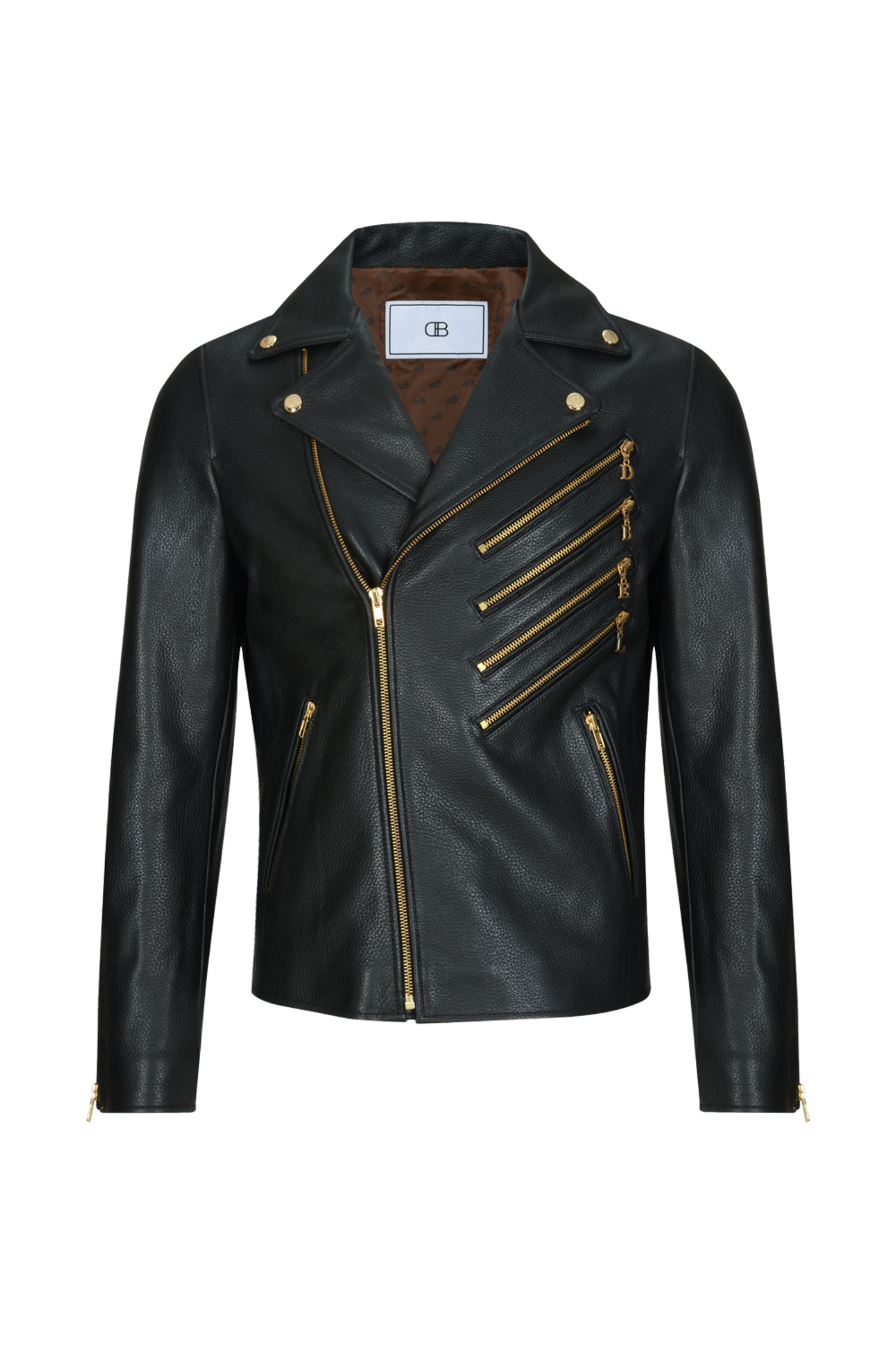 D:BELCow Leather Gold Rider Jacket