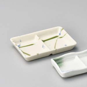 난무 두채 접시  12.6×8.5×1.7㎝  /다용도접시,나눔접시, 일본직구,  (9일배송)