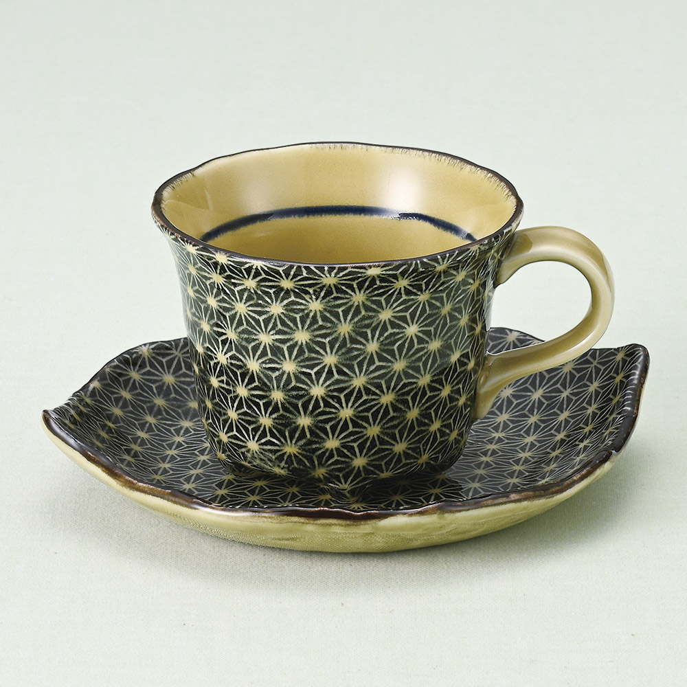 73013-408카페 커피나뭇잎 아키쿠사 커피 그릇