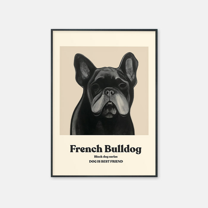 뚜누 김은송 작가 Black Dog Series_French Bulldog 포스터