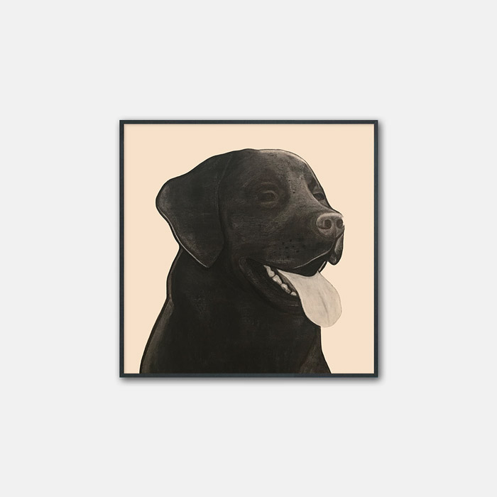 뚜누 김은송 작가 Black Dog Series_Labrador Retriever (square) 포스터