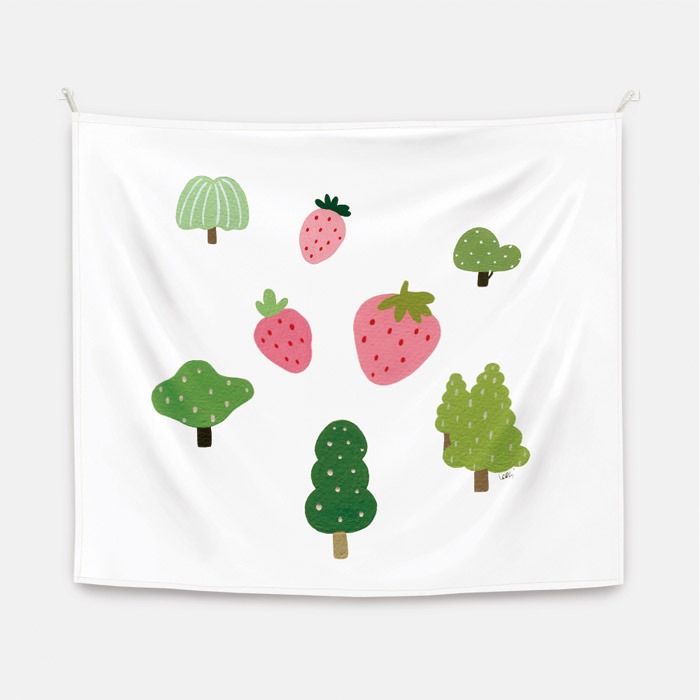 뚜누 이슬비 작가 딸기나무숲 패브릭 포스터 대형