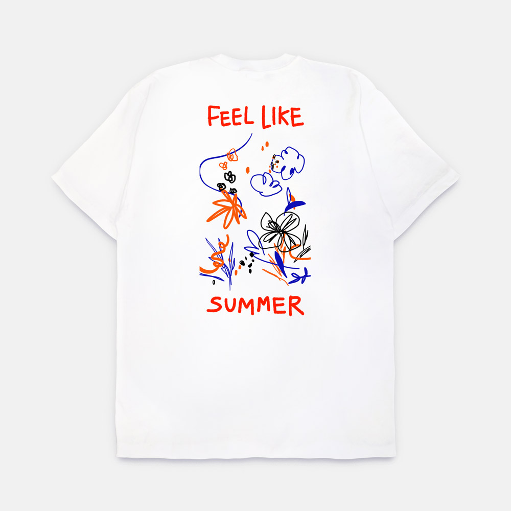 뚜누 정보라 작가 feel like summer 반팔티셔츠