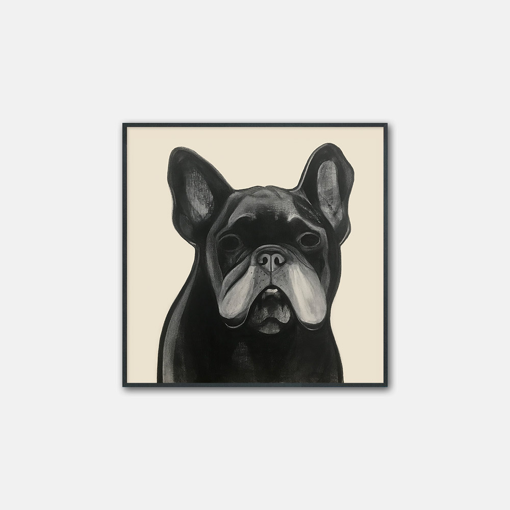 뚜누 김은송 작가 Black Dog Series_French Bulldog (square) 포스터