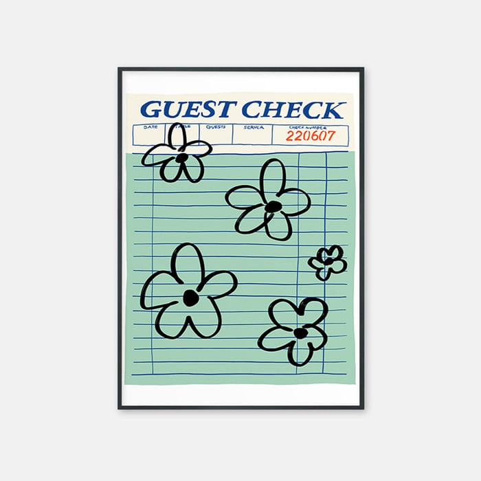 뚜누 Wan 작가 guestcheckdoodle (flowers) 포스터