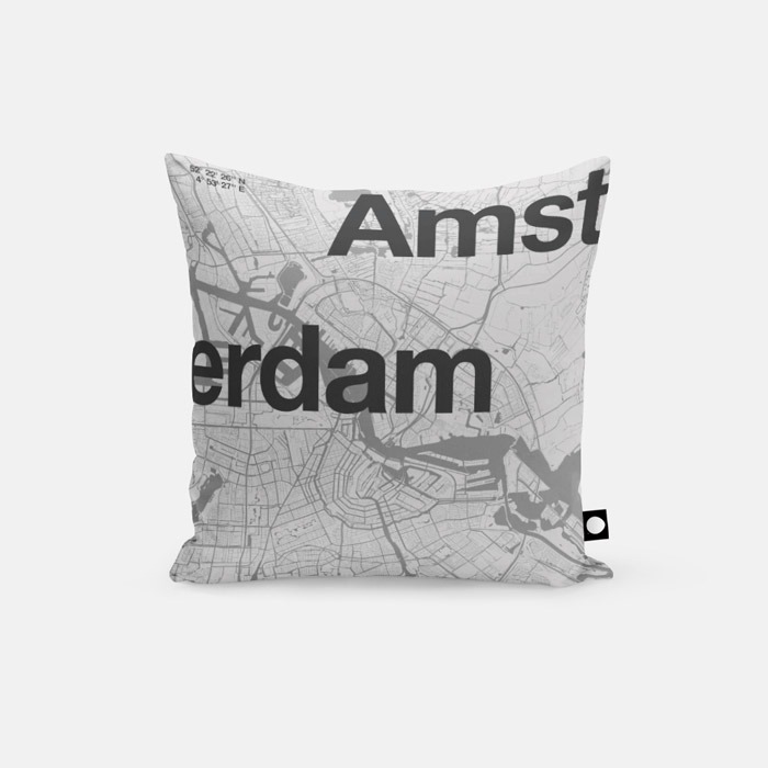 뚜누 플로렌 보다르트 작가 Amsterdam Map 쿠션 커버