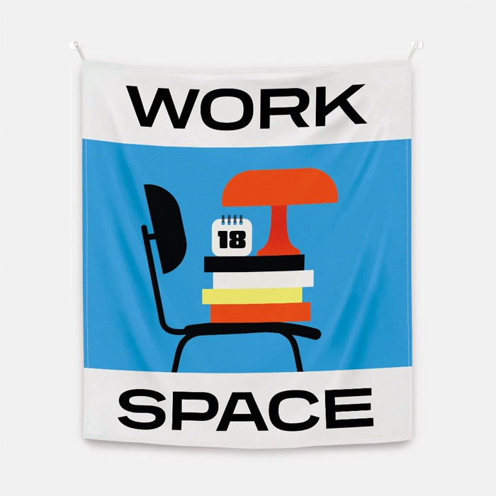 뚜누 김진주 작가 Work space 패브릭 포스터 대형