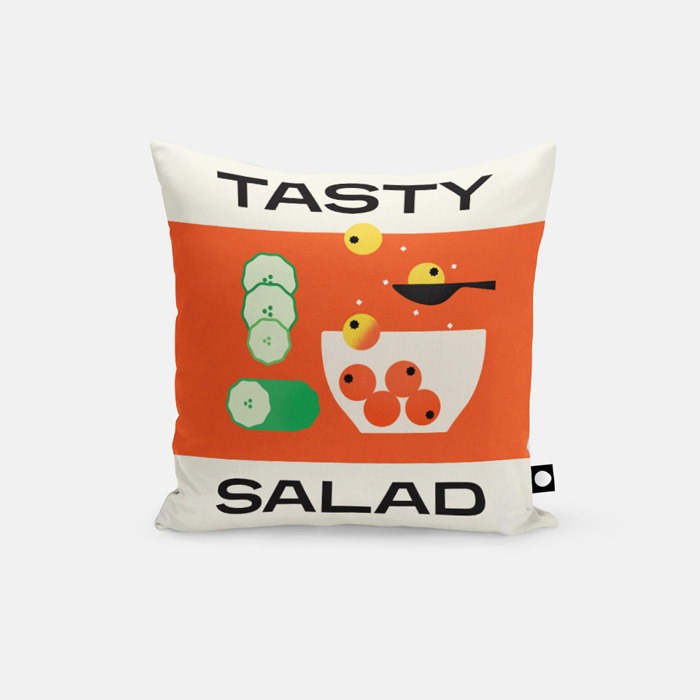 뚜누 김진주 작가 Tasty salad 쿠션 커버