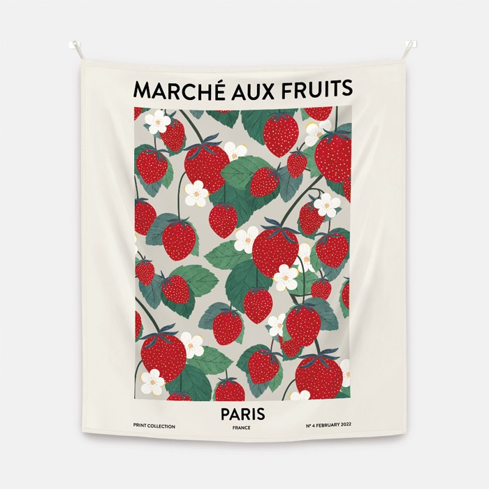 뚜누 애나 마르티네즈 작가 파리 과일 시장 / París Fruit Market 패브릭 포스터 대형