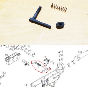 [WE] M4, M16 GBB용 2번 4번 10번 부품 탄창 멈치 세트