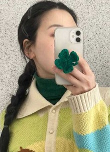 🍀행운가득🍀 뜨개 네잎클로버 스마트톡