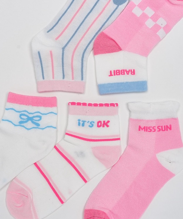 선즈 핑크 socks (5p)