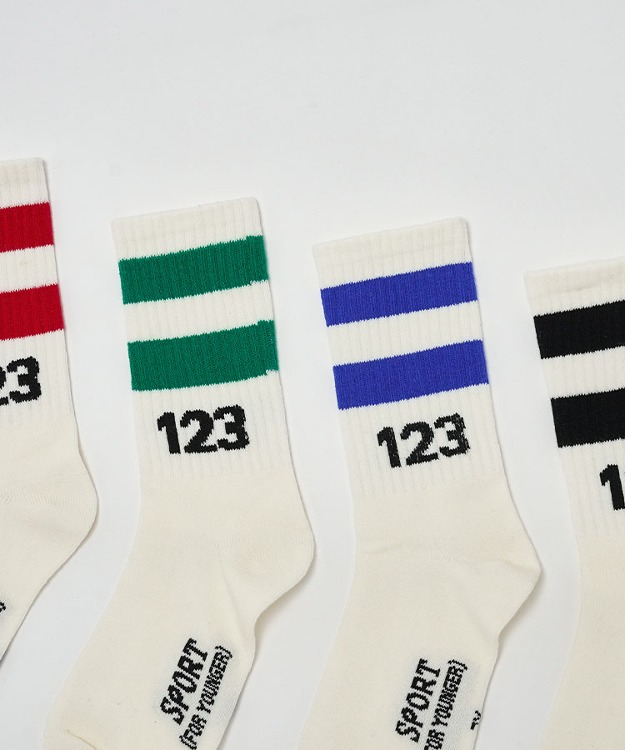 123두줄 스포츠 socks (4p)