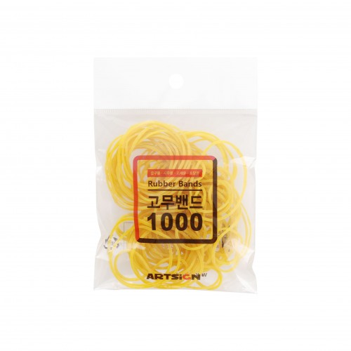 고무밴드(1000) / 지름 70mm 약25g 1세트 (0035) 노랑고무줄 노란고무줄