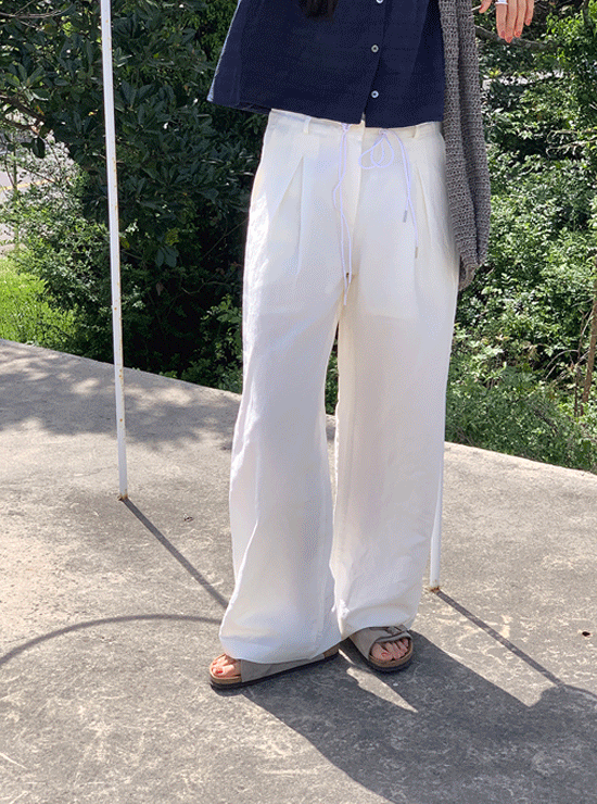 [Highquality] 포에 스트링 린넨 pants (3 color)