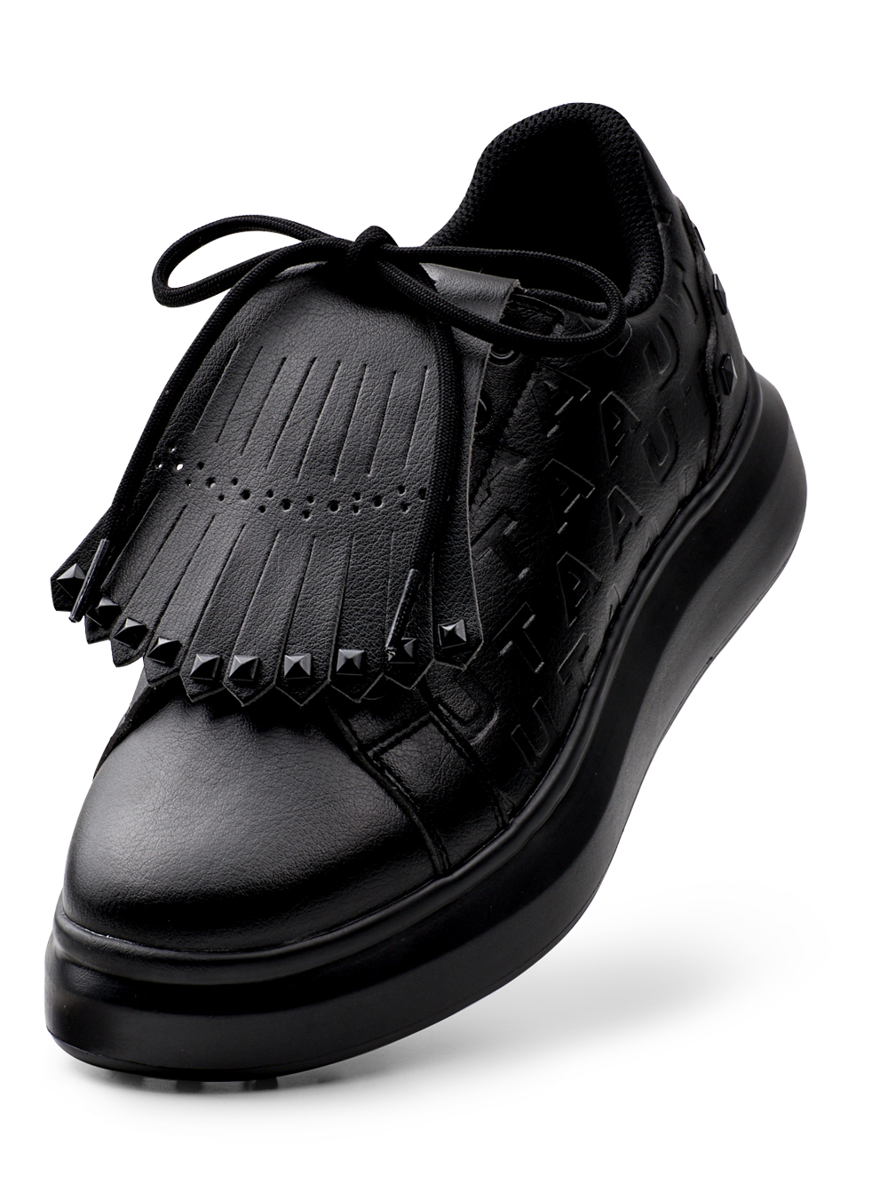 UTAA Marker Derby Stud Kiltie Sneakers : Women&#039;s Black (UC0GHF110BK)
