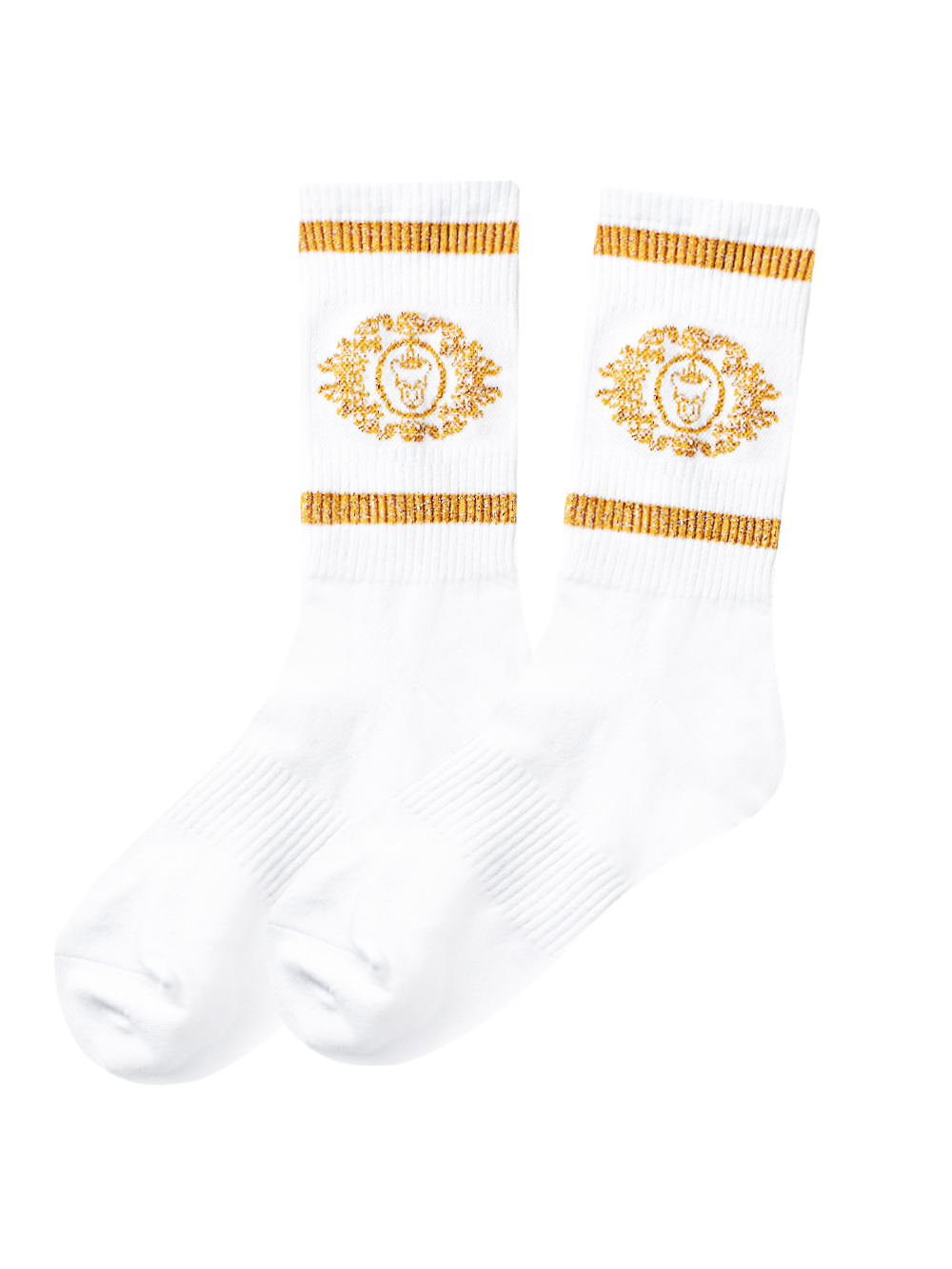 UTAA Crown Panther Glossy Socks : Women&#039;s White (UD0GSF160WH)