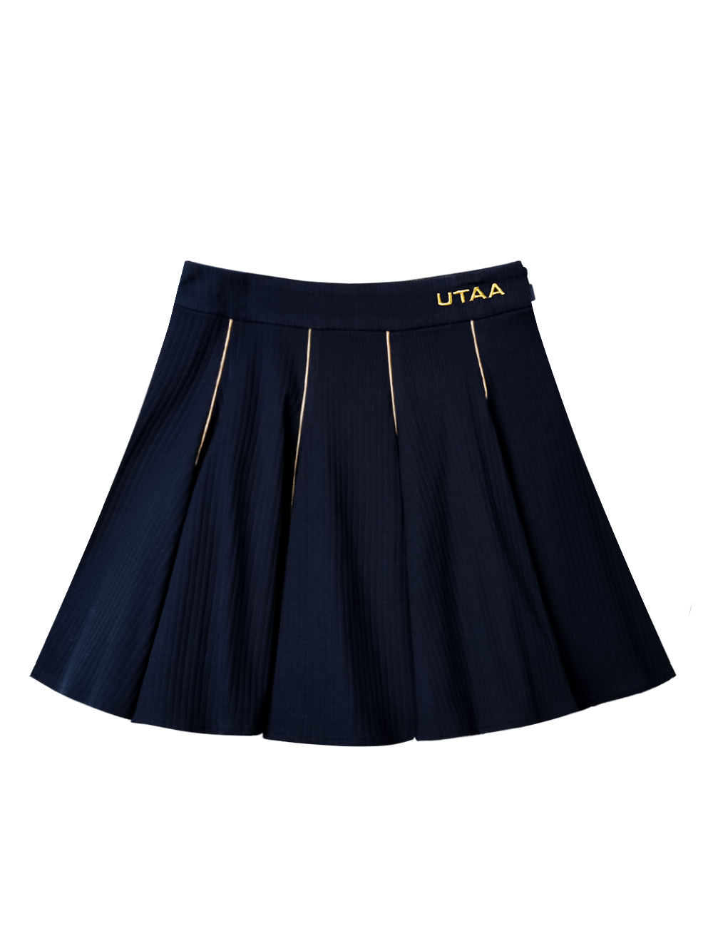 UTAA Gold Ring Panther Lustre Flare Skirt : Navy (UD2SKF404NA)