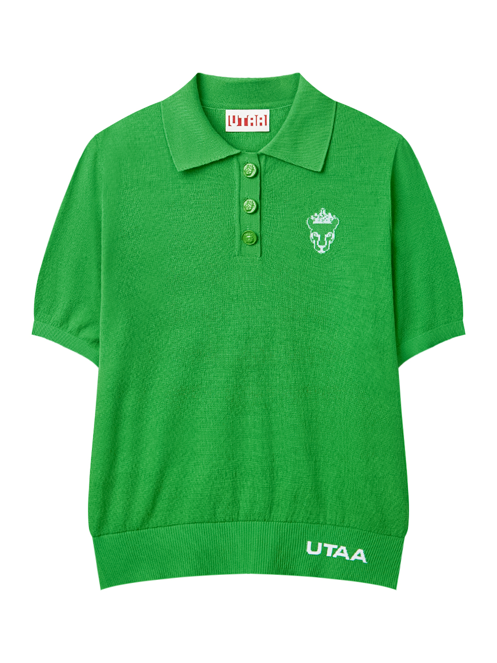 UTAA Crown Panther Wappen Classical PK Knit : Men&#039;s Green (UD2KTM425GN)