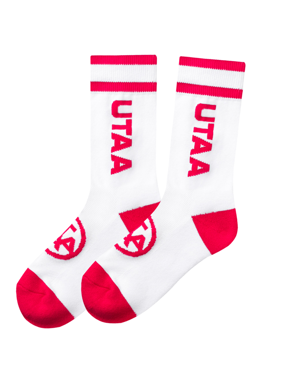 UTAA Head Logo Loop Basic Socks : Women&#039;s Pink (UD0GSF170PK)