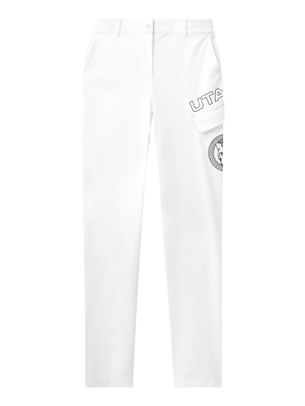 UTAA Ring Panther Oblique Side Pocket Pants : Women&#039;s White (UD2PTF530WH)