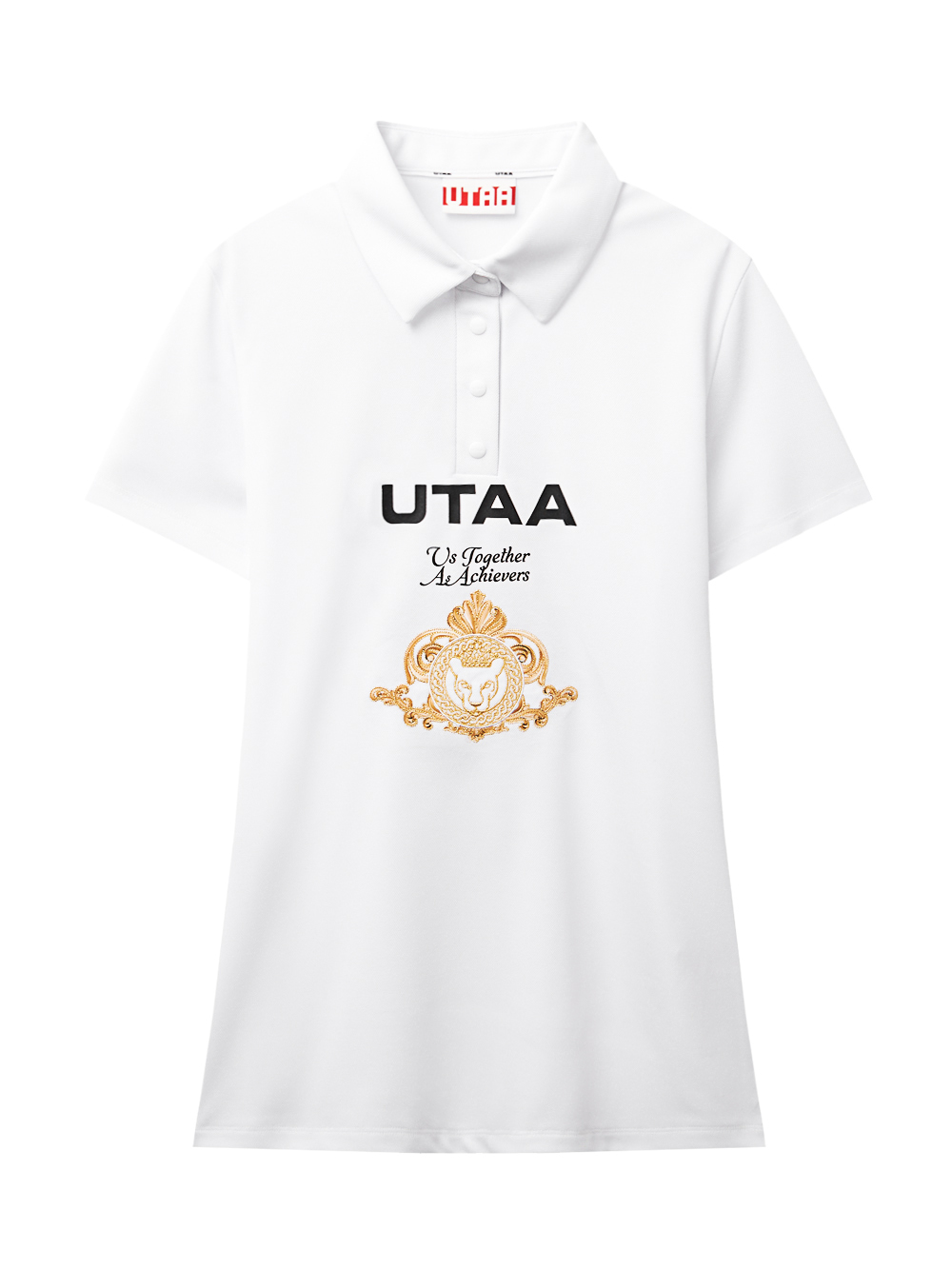 UTAA Golden Crown Ring Panther State PK T-shirt : Women&#039;s White (UD2TSF288WH)