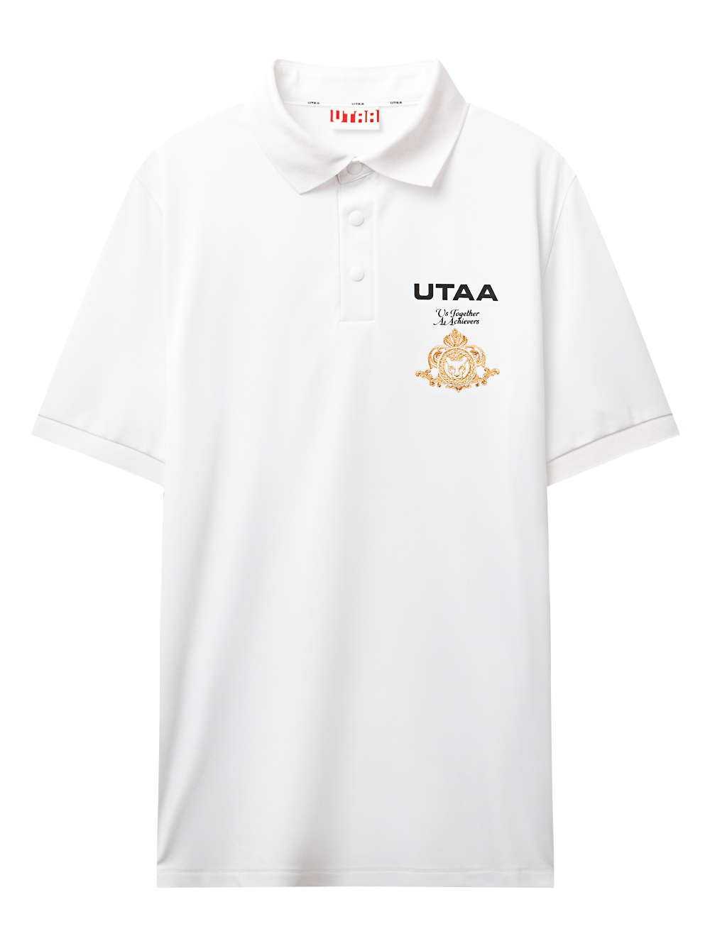 UTAA Golden Crown Ring Panther Compact PK T-shirt : Men&#039;s White (UD2TSM289WH)