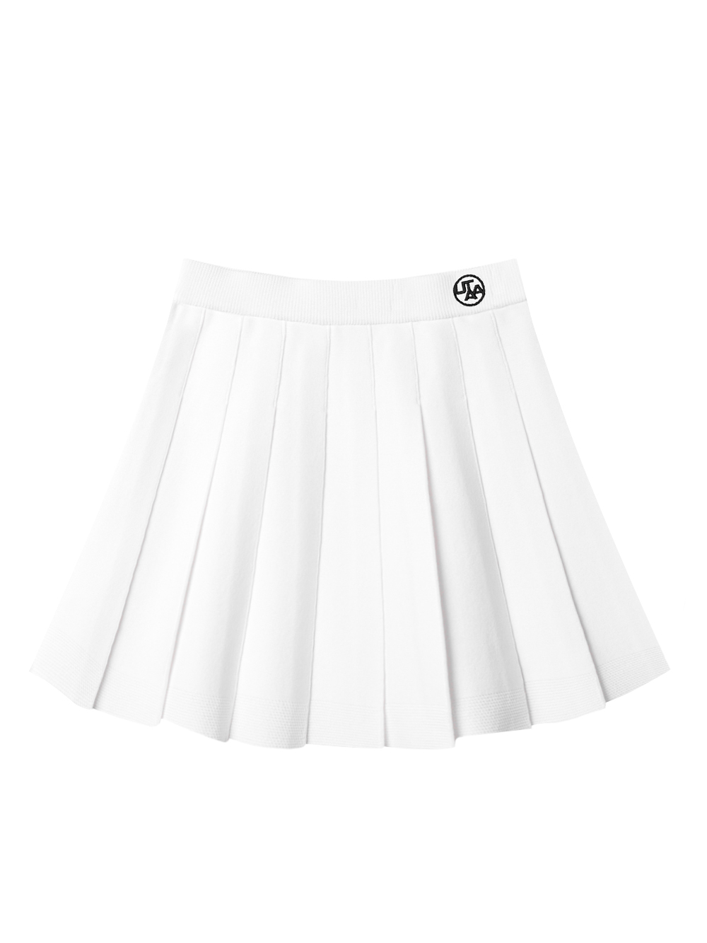 UTAA Punching Tape Flare Knit Skirt : White (UD2SKF427WH)