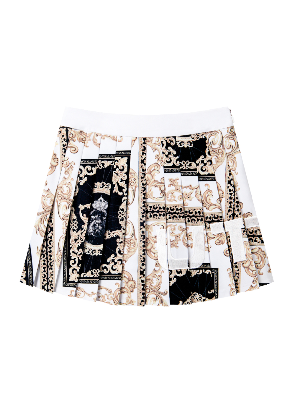 UTAA Color Pearl Baroque Pleats Skirt : White (UD2SKF309WH)