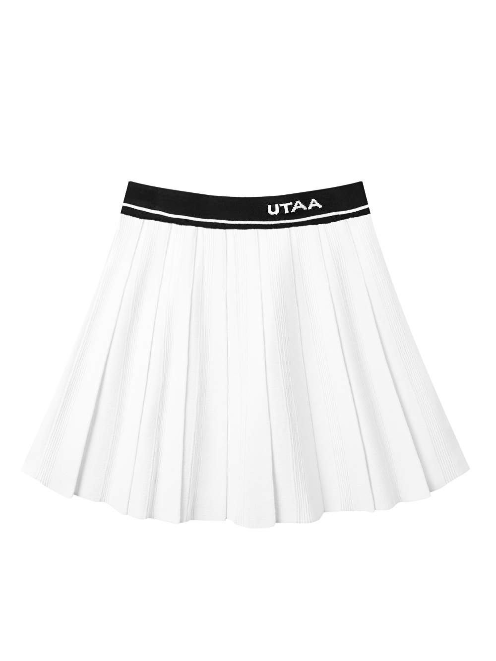 UTAA Dime Classic Knit Flare Skirt : White (UD2SKF421WH)