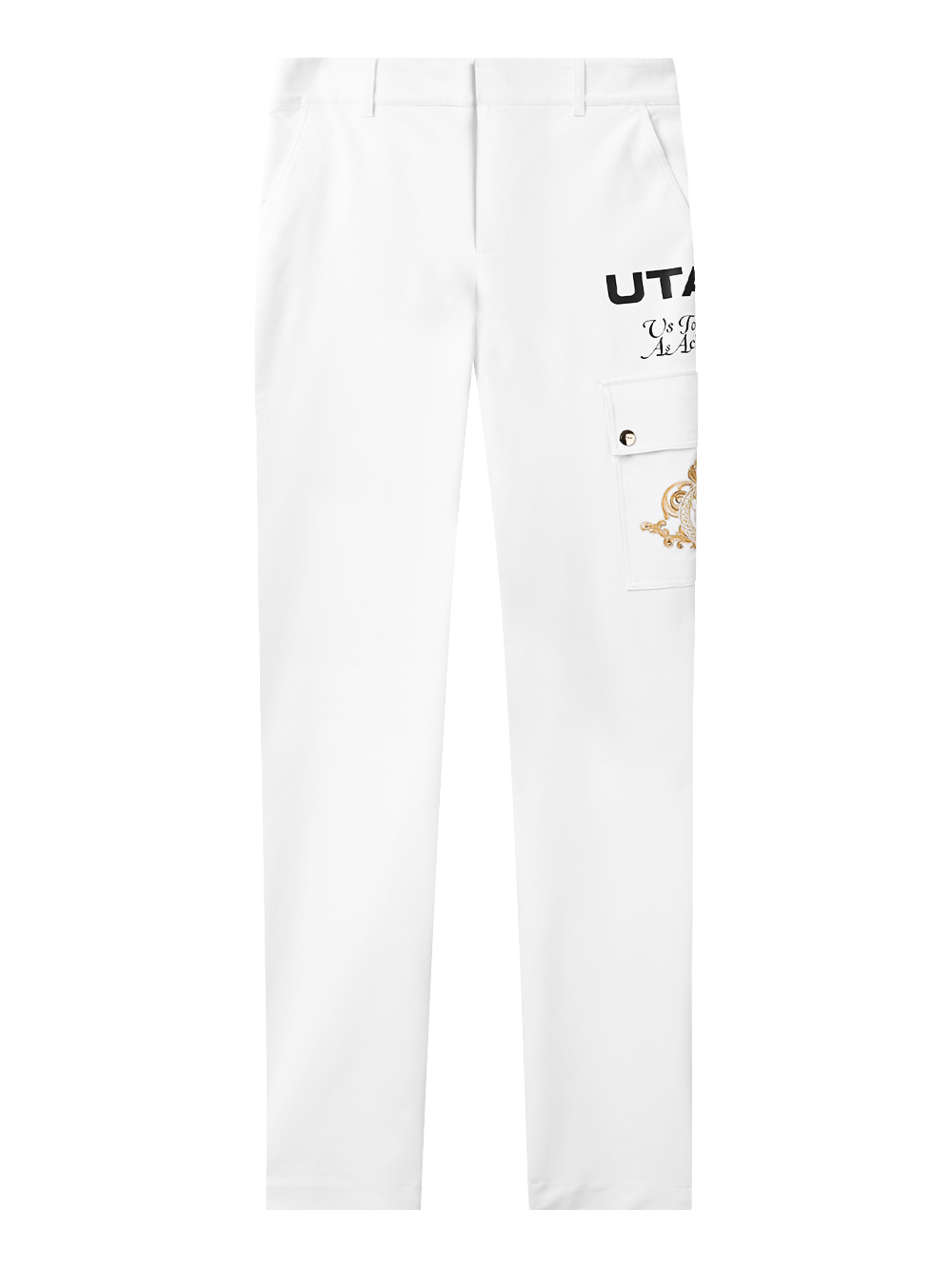 UTAA Golden Crown Ring Panther State Pocket Pants : Men&#039;s White (UD2PTM288WH)