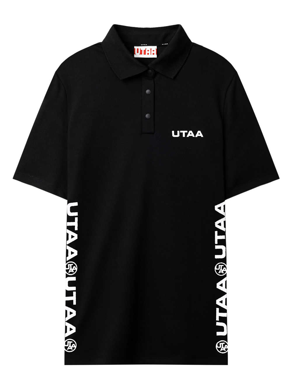 UTAA Diagonal Symbol Line PK T-shirt : Men&#039;s Black (UD2TSM768BK)
