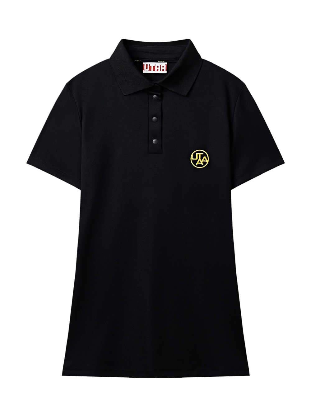 UTAA Plain Color Symbol PK T-shirt : Women&#039;s Black (UD2TSF173BK)