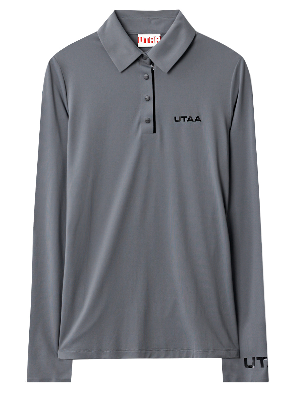 UTAA Swing Fit Logo Tape Pk Sleeve : Men&#039;s Dark Grey(UB4TLM533DG)