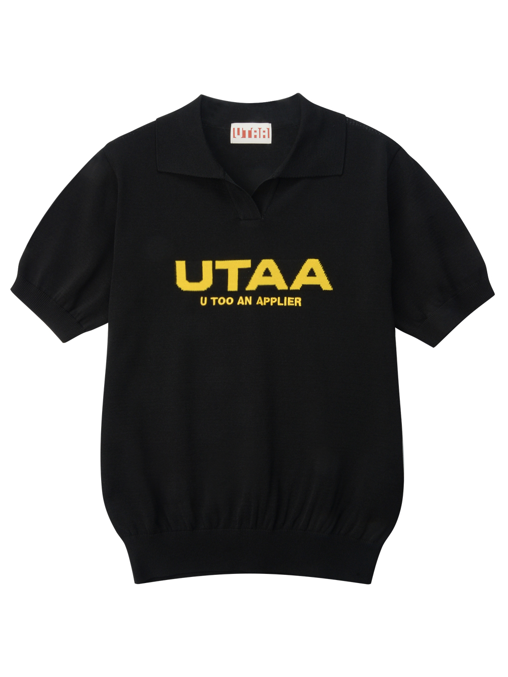UTAA Putt Logo Knit PK T-Shirts : Women&#039;s Black (UC2KTF259BK)