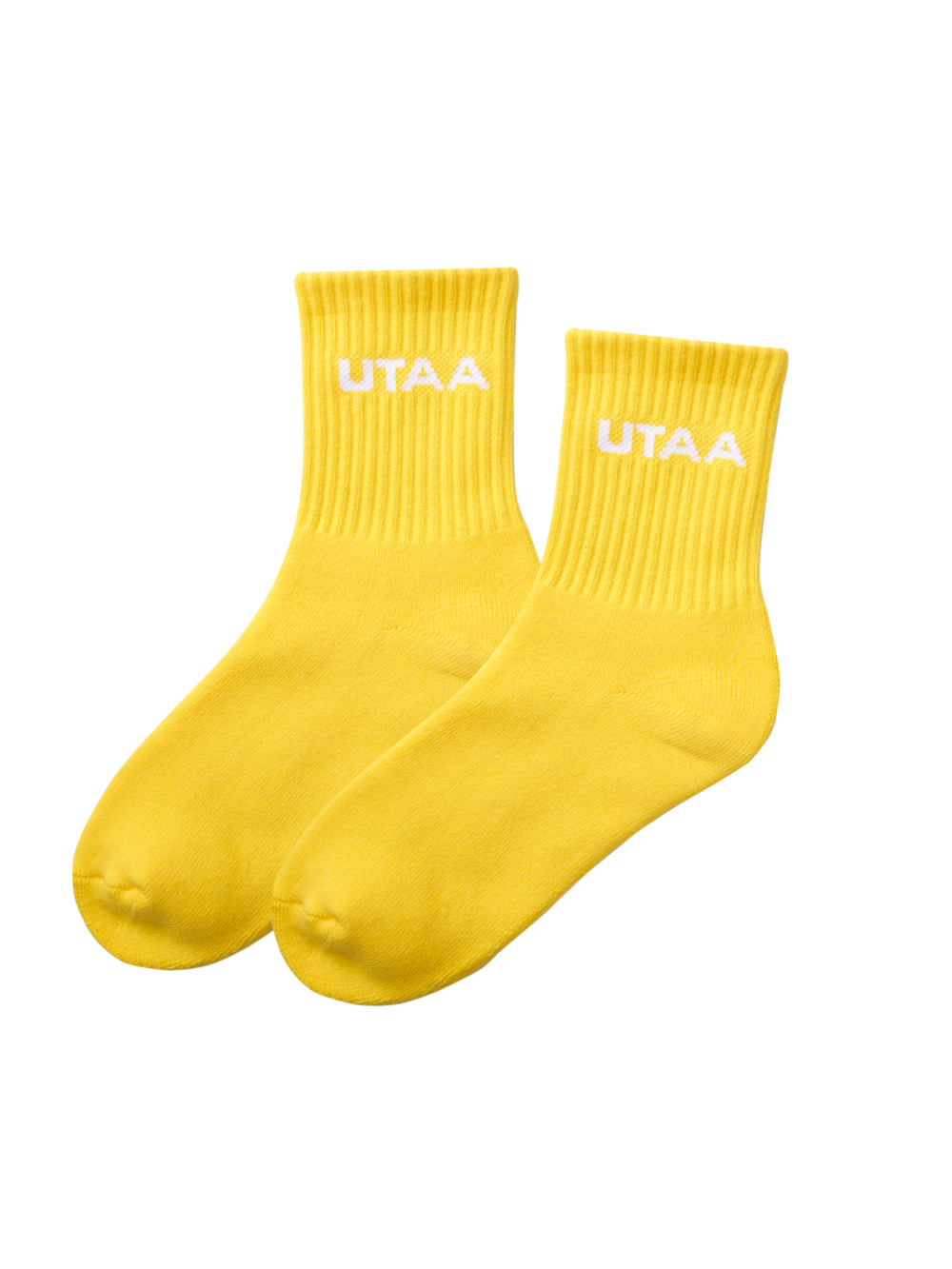 UTAA Simple Logo Socks : Women&#039;s Yellow (UC0GSF148YE)