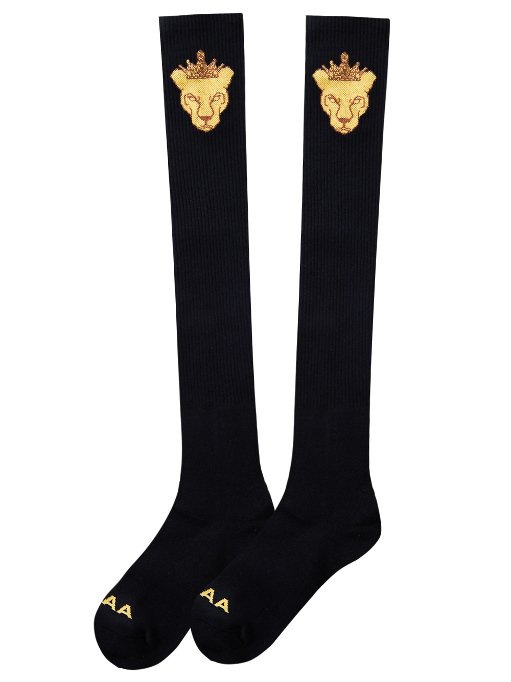 UTAA Crown Panther Basic Knee Socks : Women&#039;s Black (UD0GSF166BK)