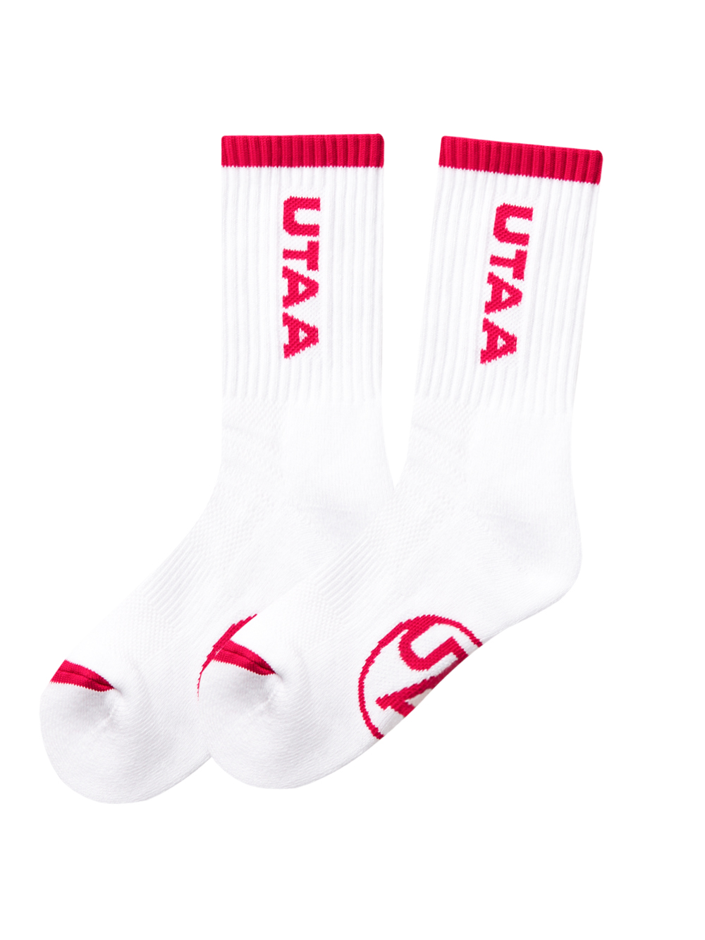 UTAA Logo Loop Stretch Basic Socks : Women&#039;s White (UD0GSF173WH)