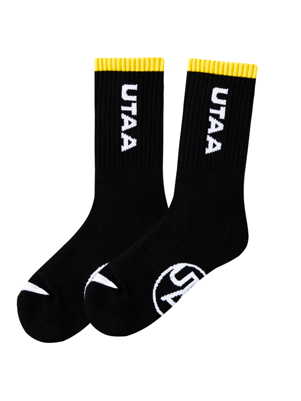 UTAA Logo Loop Stretch Basic Socks : Women&#039;s Black (UD0GSF173BK)