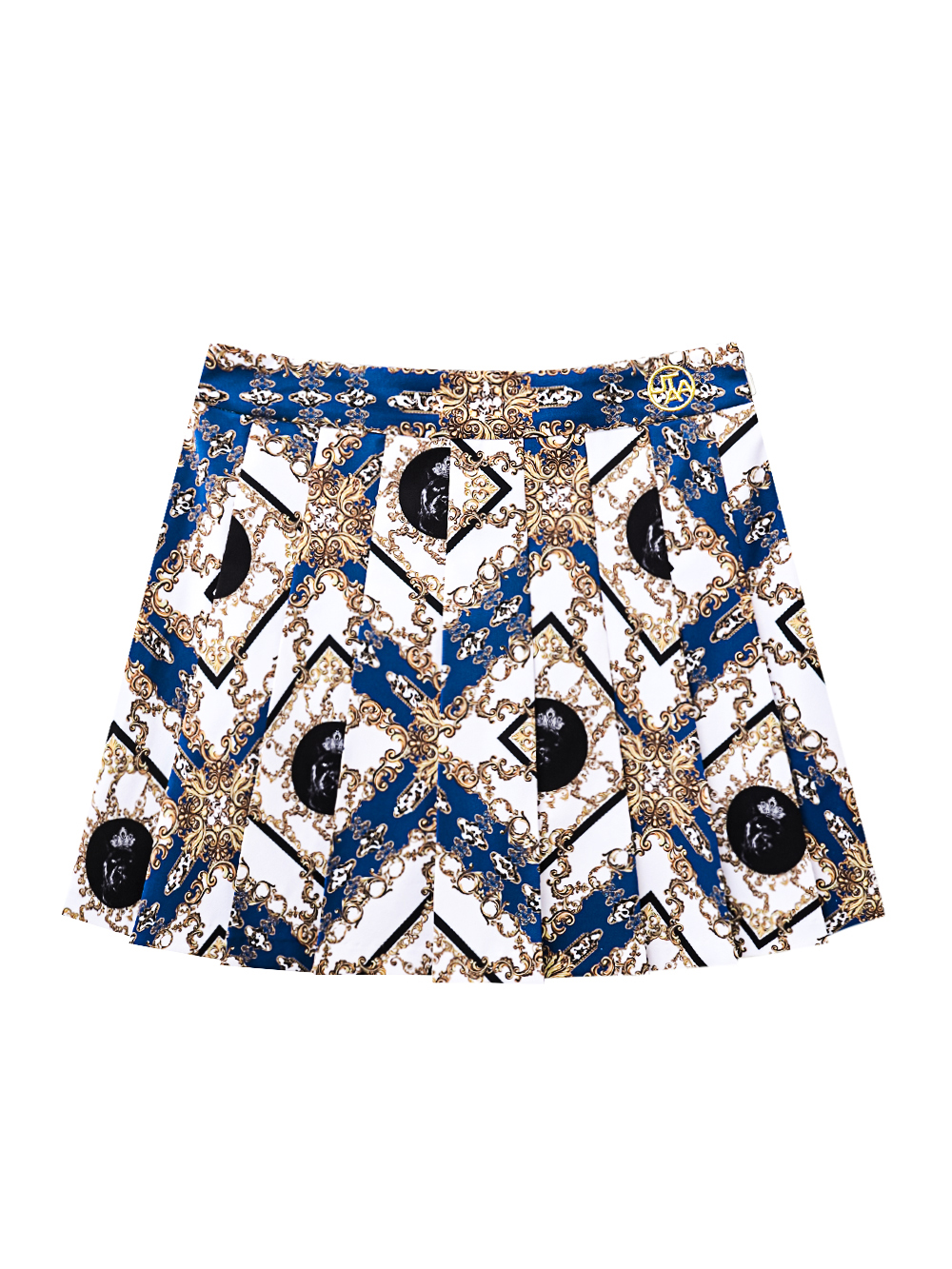 UTAA APEX Chain Baroque Pleats Skirt : Blue (UD3SKF494BL)