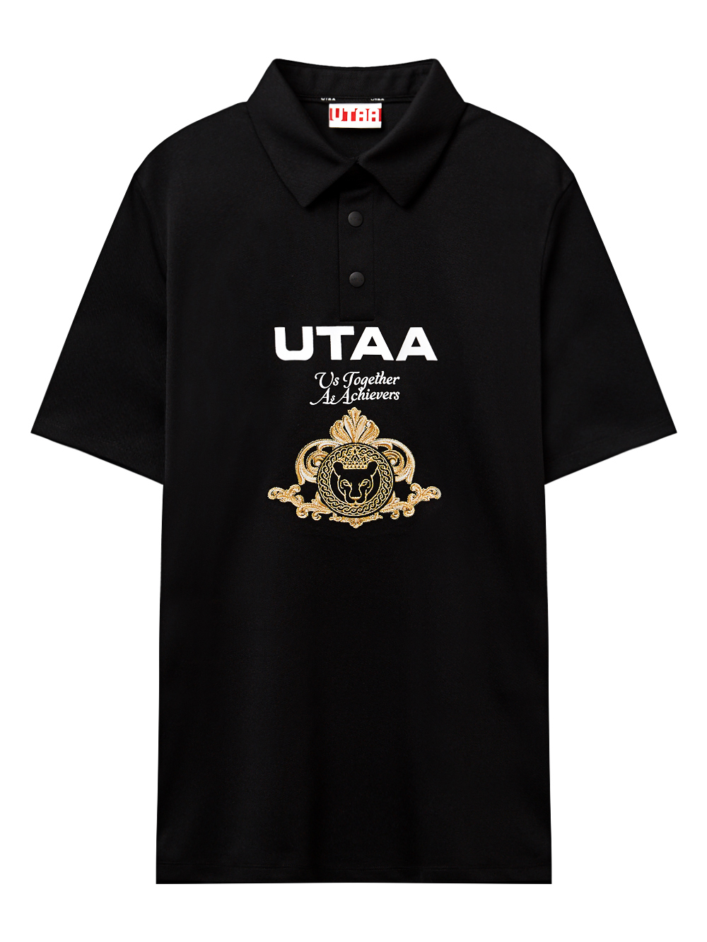 UTAA Golden Crown Ring Panther State PK T-shirt : Men&#039;s Black (UD2TSM288BK)