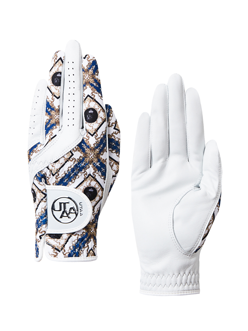 UTAA APEX Chain Baroque Golf Gloves : Women&#039;s Blue (UD0GVF493BL)