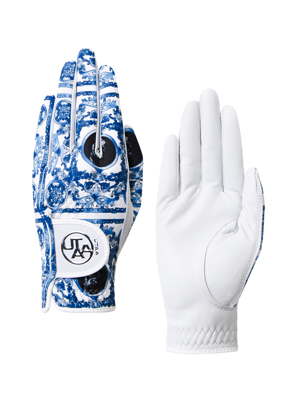 UTAA Sequence Baroque Graphic Golf Gloves : Women&#039;s Blue (UD0GVF495BL)